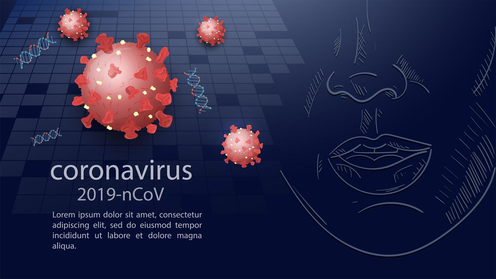 plantilla de banner corporativo de coronavirus vector