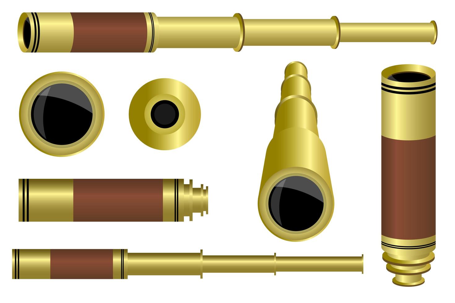 Spyglass isolated on white background vector