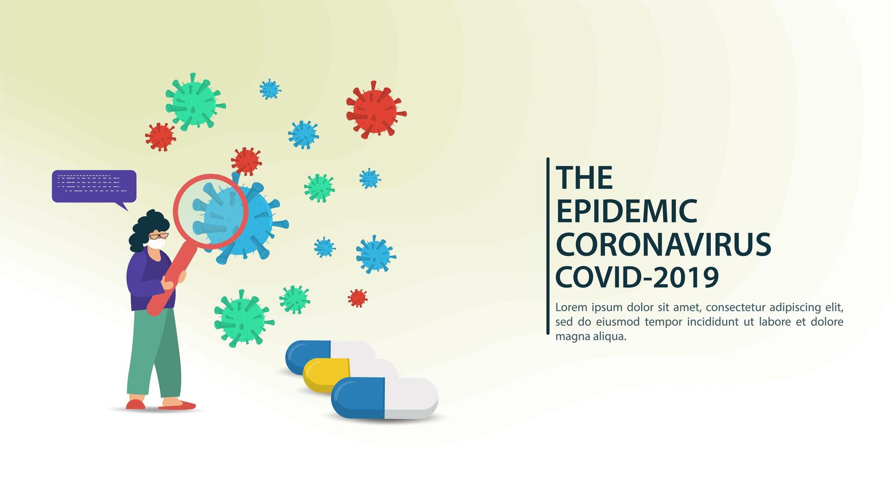 plantilla de banner de prevención de coronavirus vector