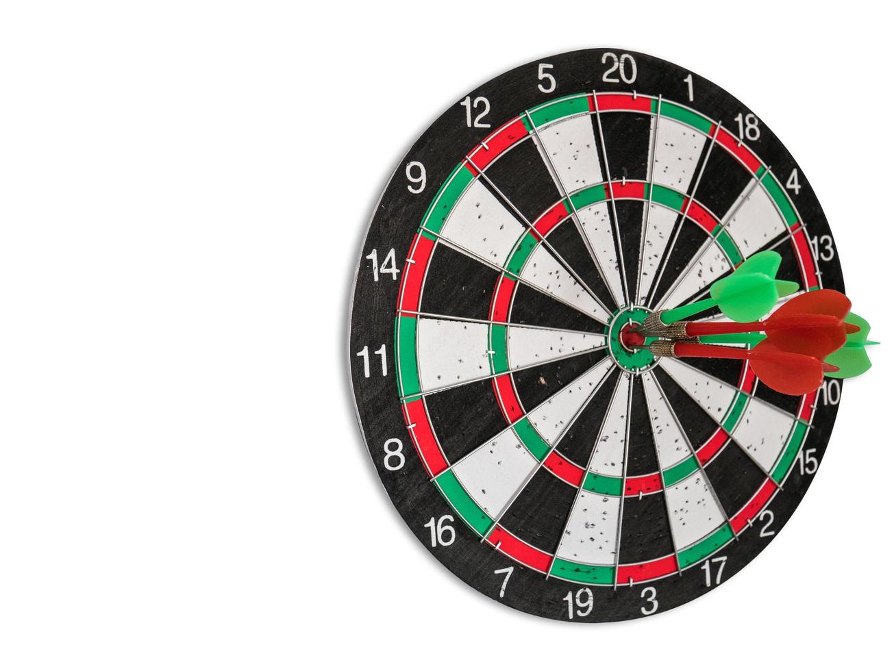 Isolated dart board with white background photo