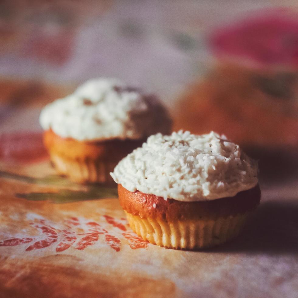 Two dessert cupcakes photo