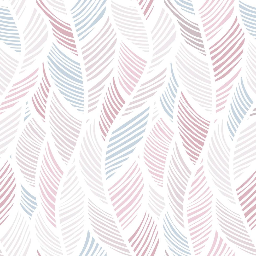Abstract Wave Pastel Feather Pattern vector