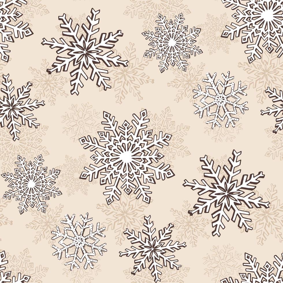 Snowflake Christmas seamless pattern vector