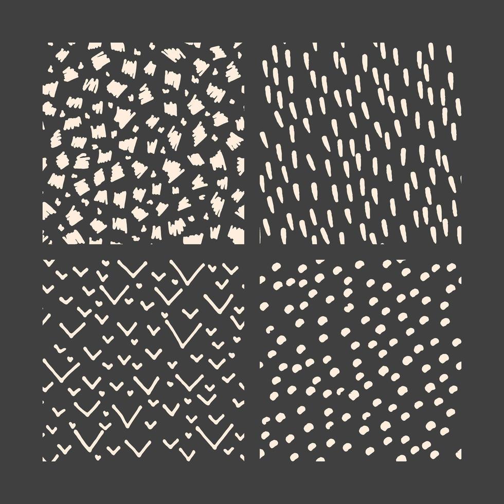 Hand drawn doodle pattern collection vector