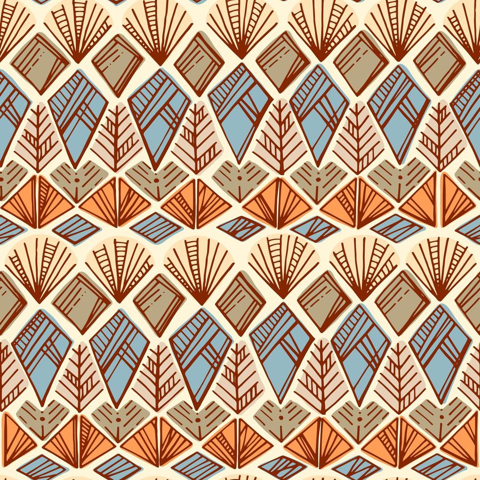 Seamless Ethnic Pattern in Pastel Colors vector