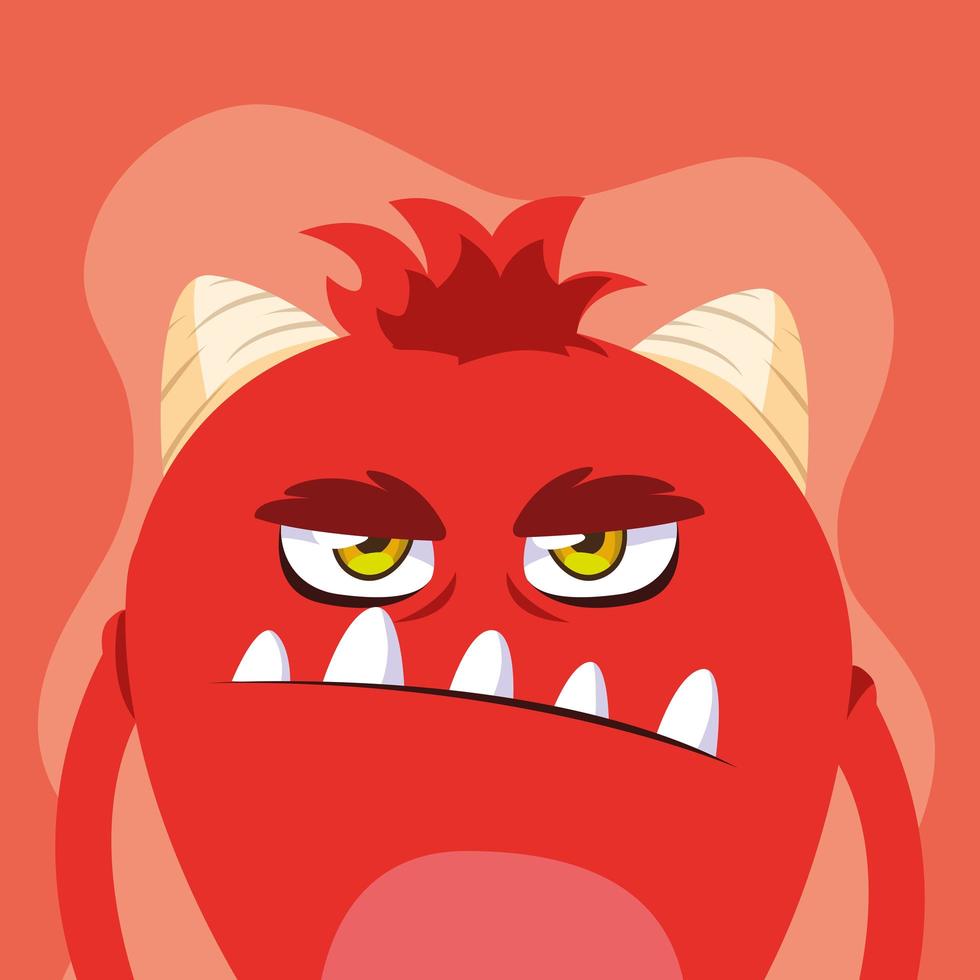 Red monster cartoon design icon 1272015 Vector Art at Vecteezy