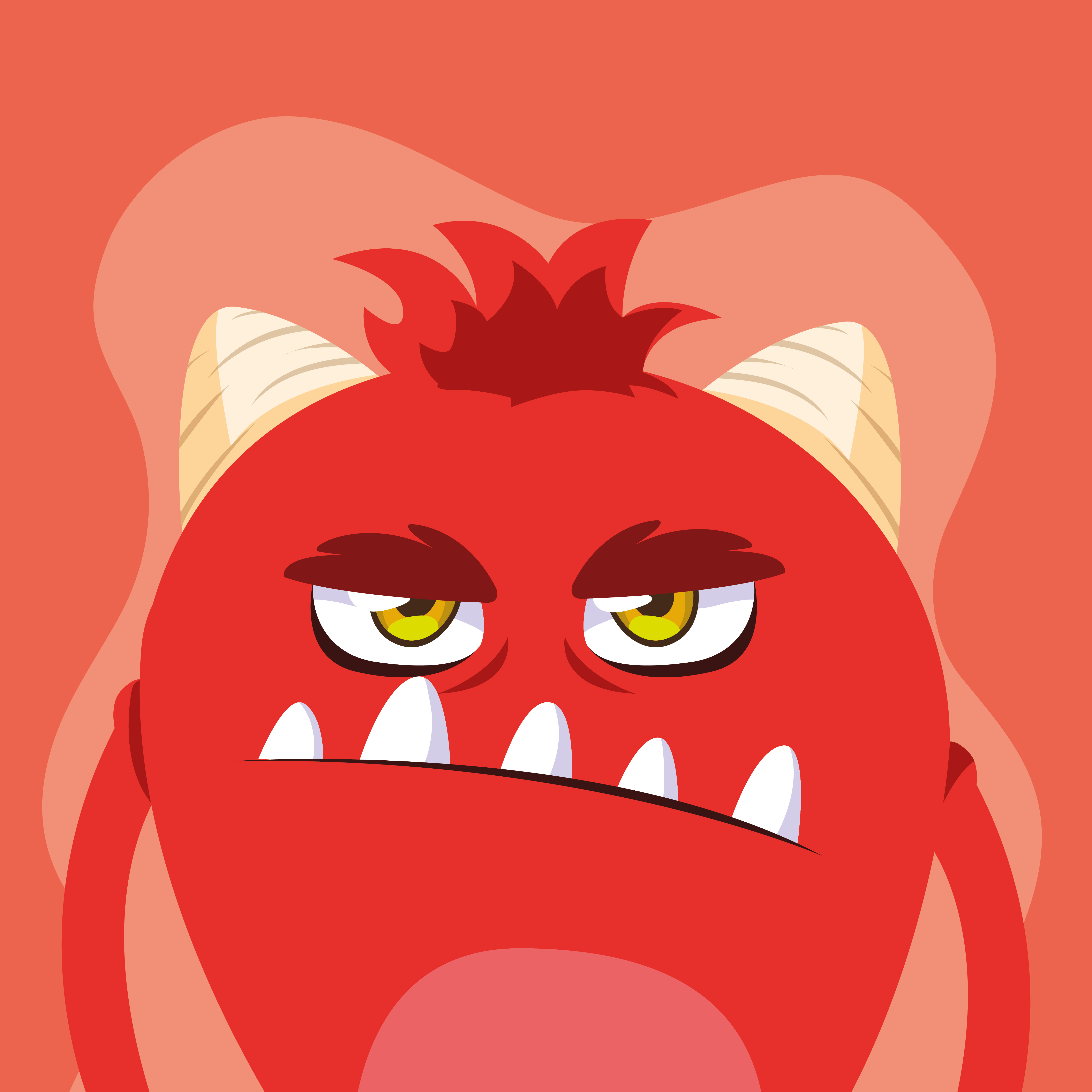 Download Red monster cartoon design icon - Download Free Vectors, Clipart Graphics & Vector Art