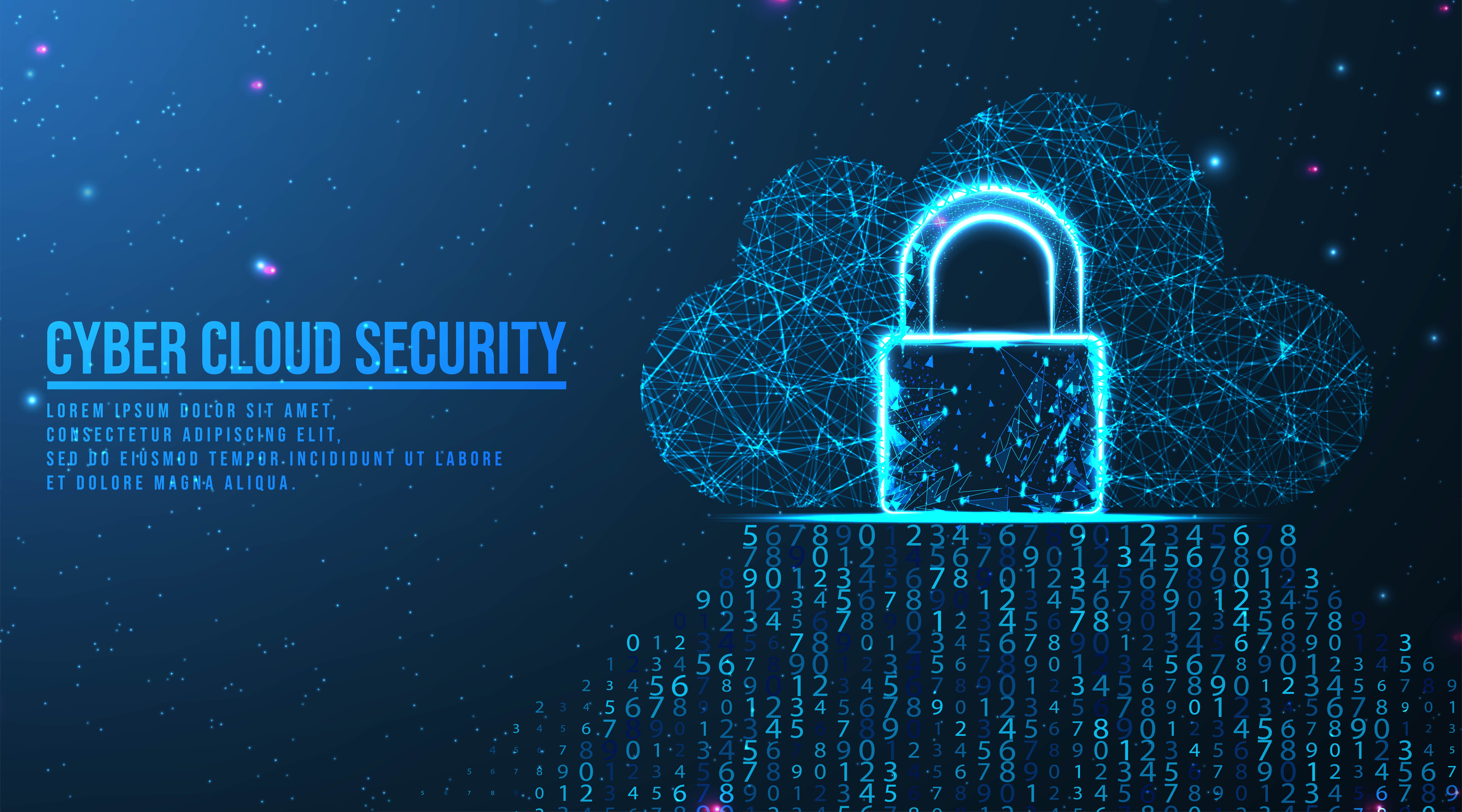 Big data cloud computing and security concept 1272177 vector art at