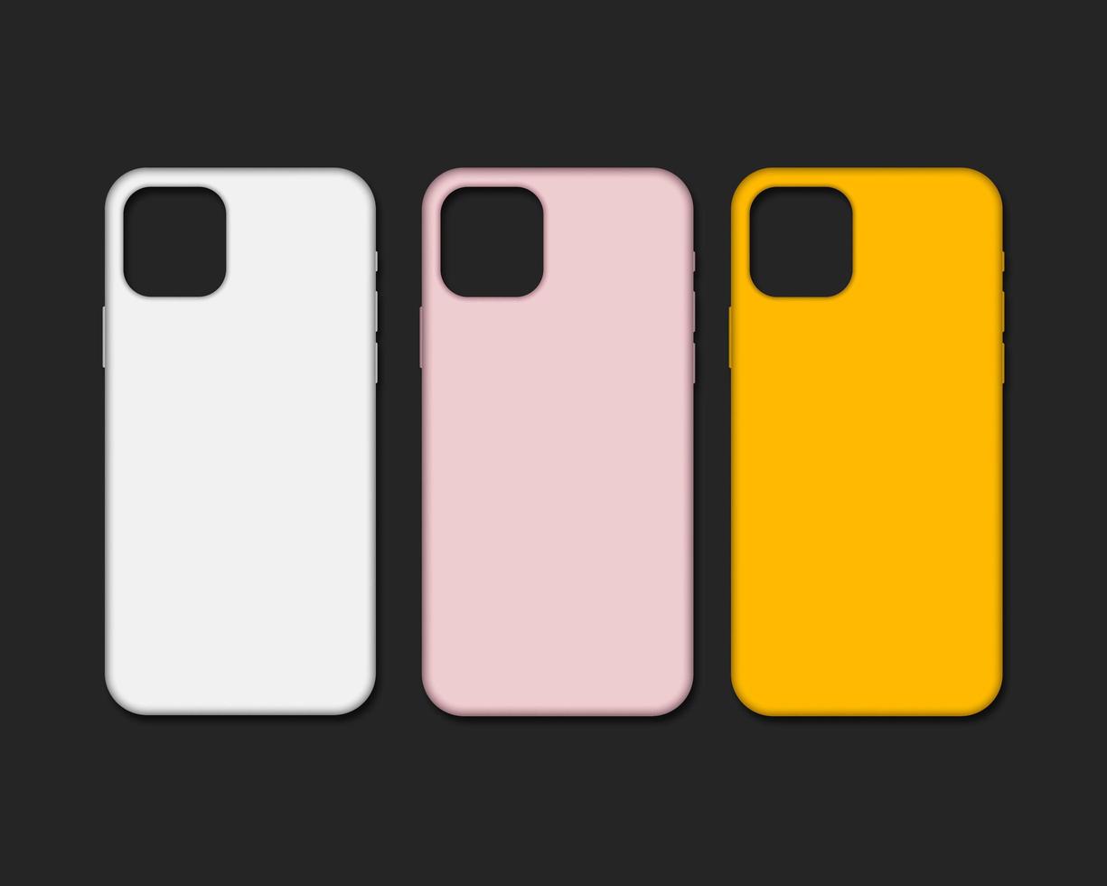 Phone Body Case Design Set vector