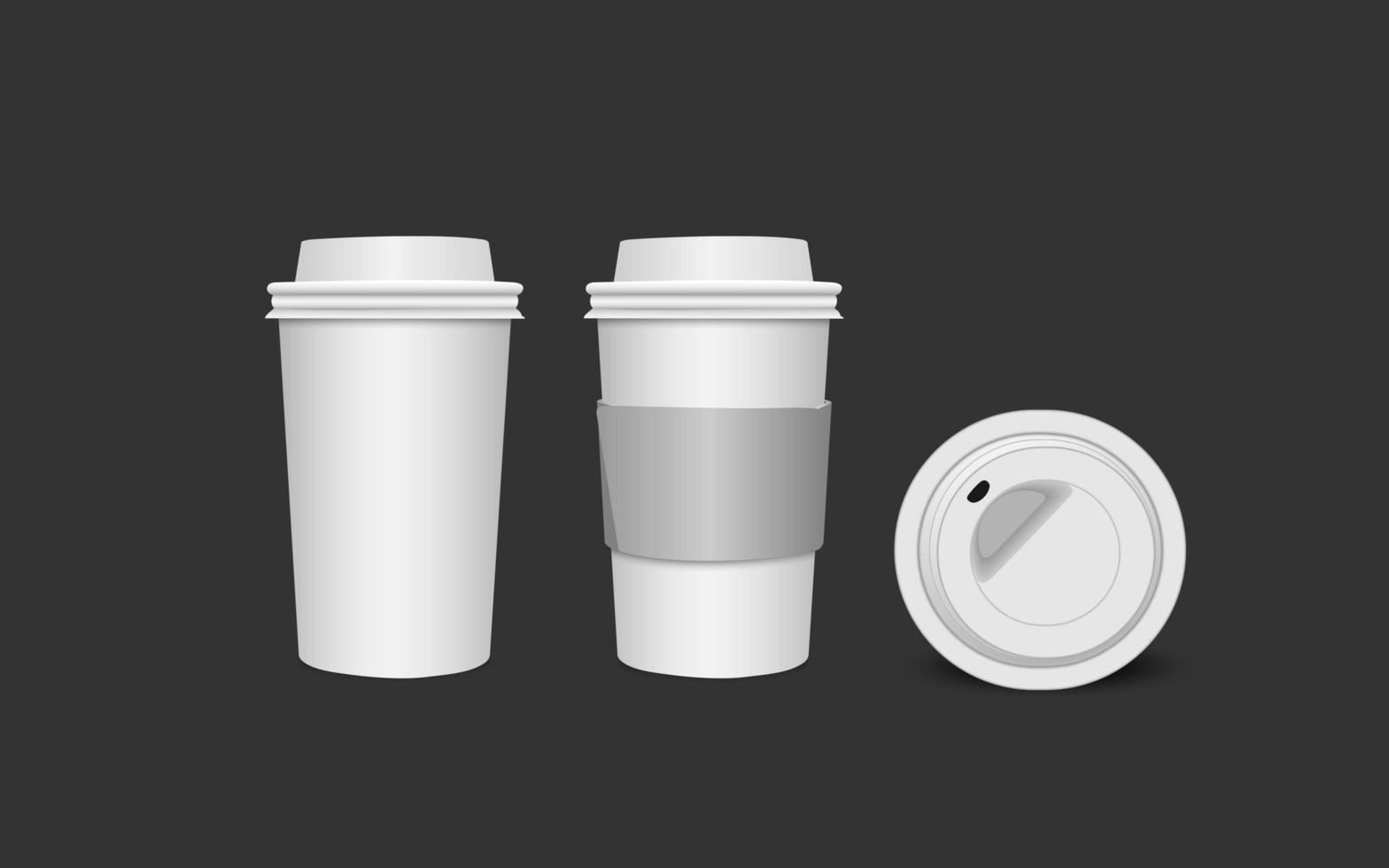 Paper Coffee Mockup Design Set vector