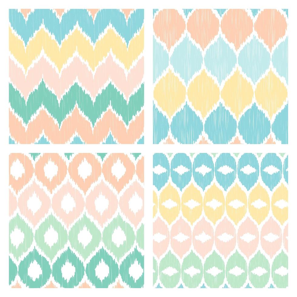 Pastel scribble pattern collection vector