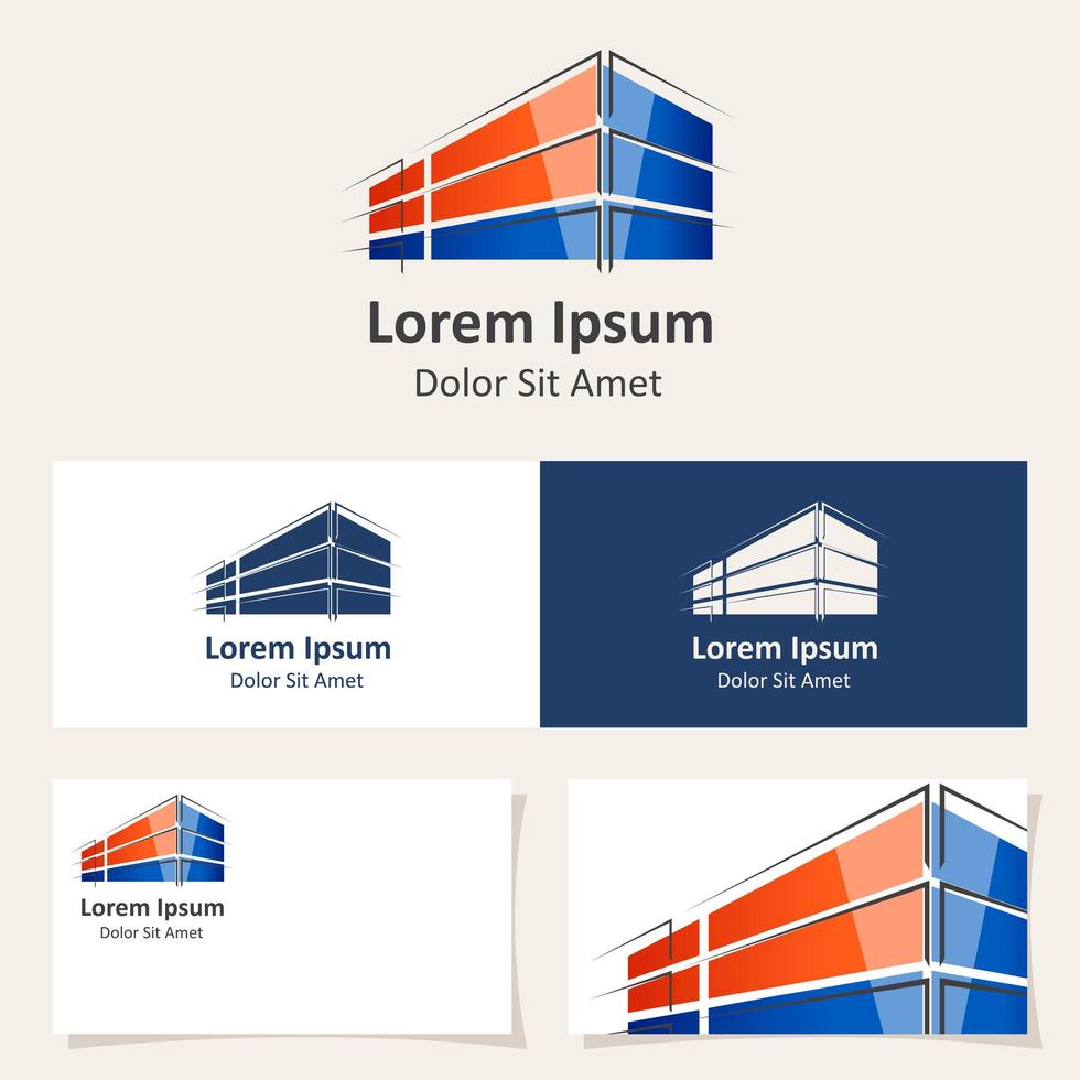 Modern House Branding Set vector