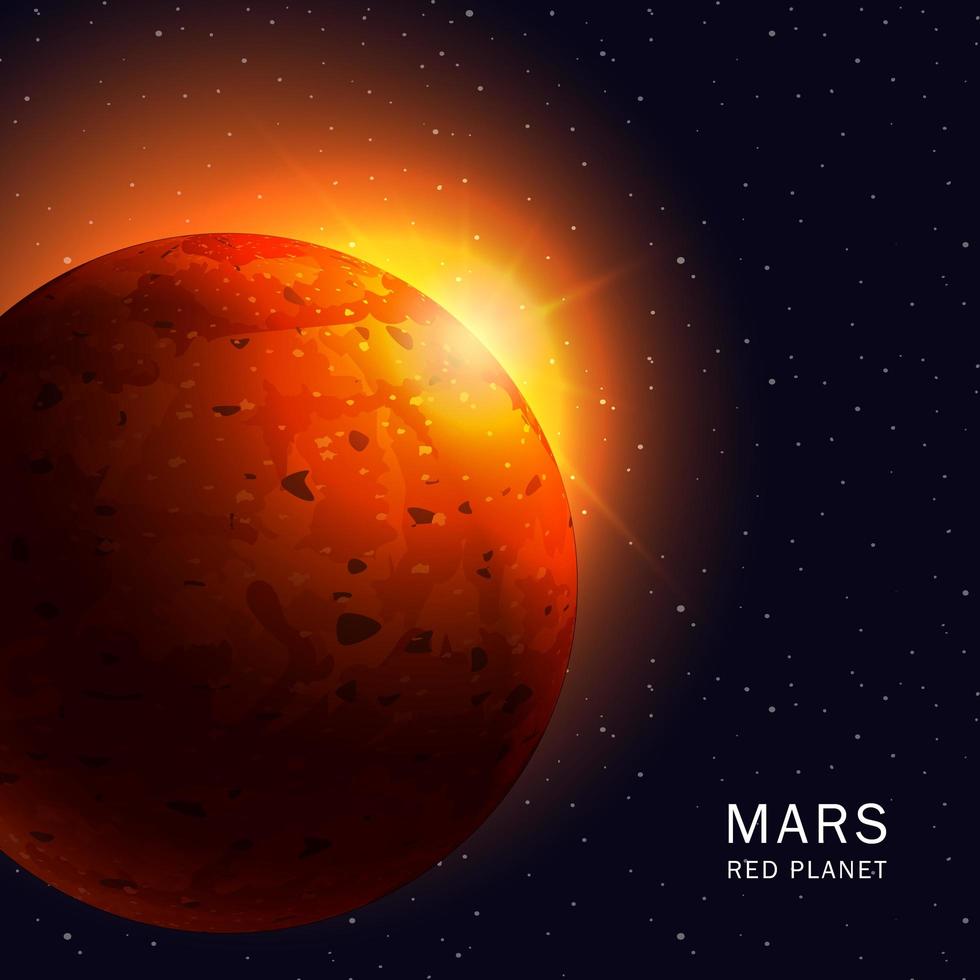 Mars Red Planet Poster vector