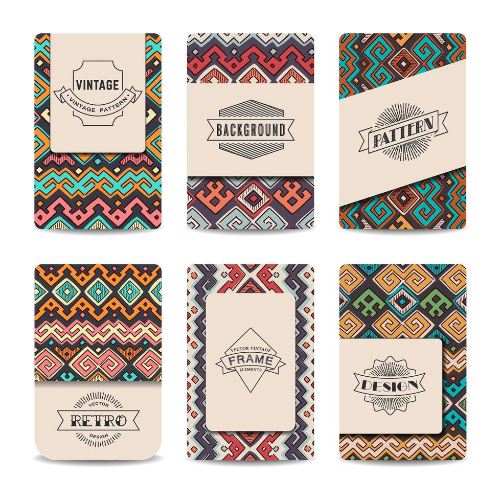 Vintage Cards Collection vector