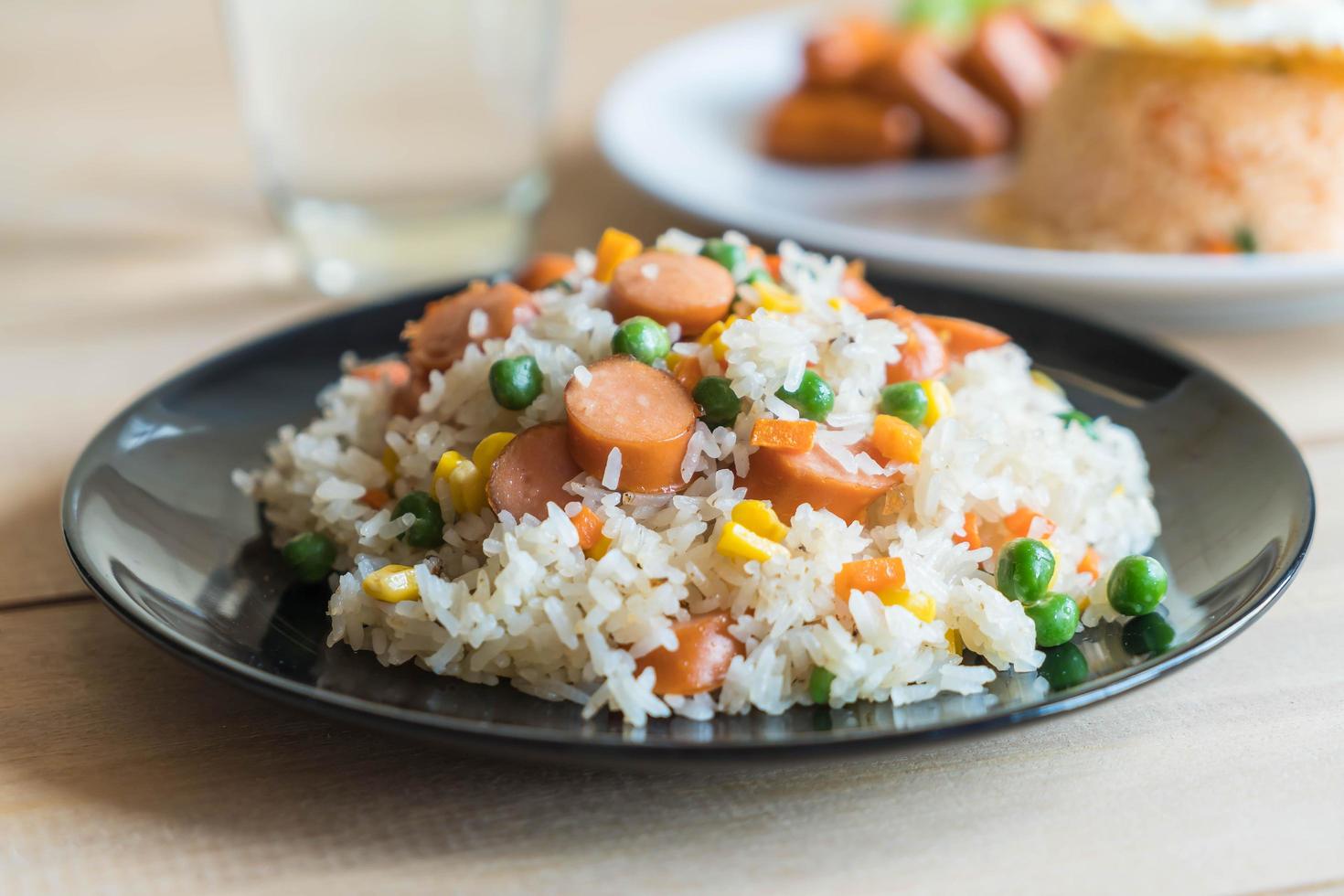 Fried rice with sausage photo