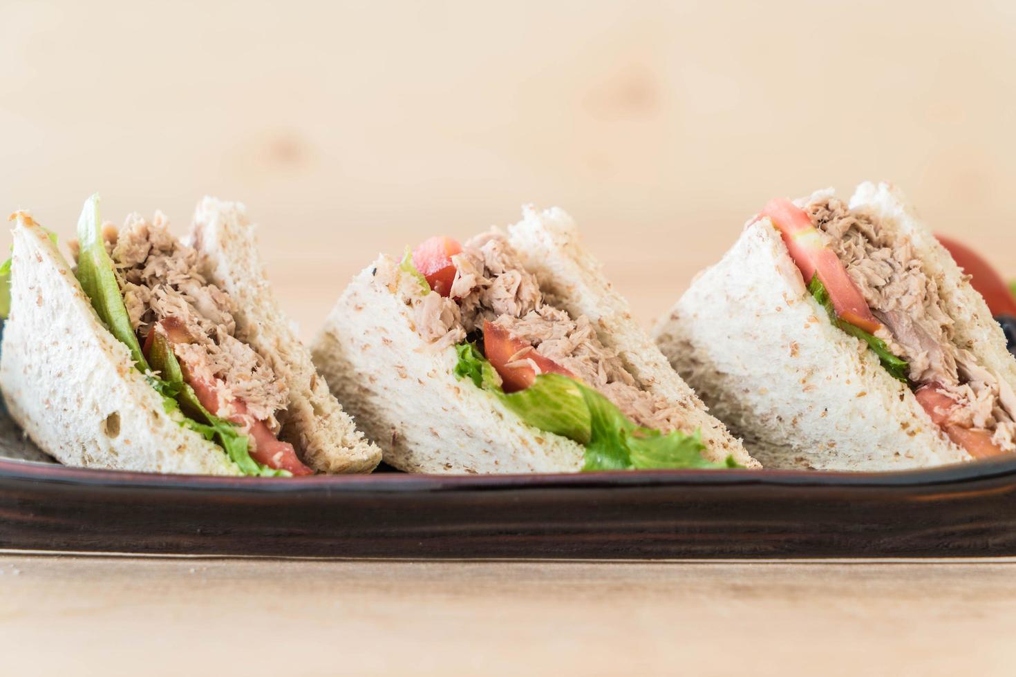 Close-up of tuna sandwiches photo