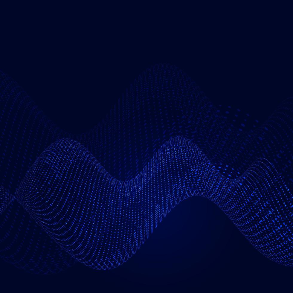 Digital technology background with flowing dots vector