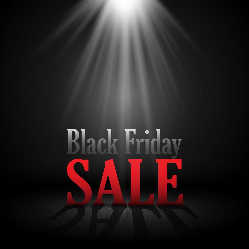 Black Friday sale background with spotlight vector