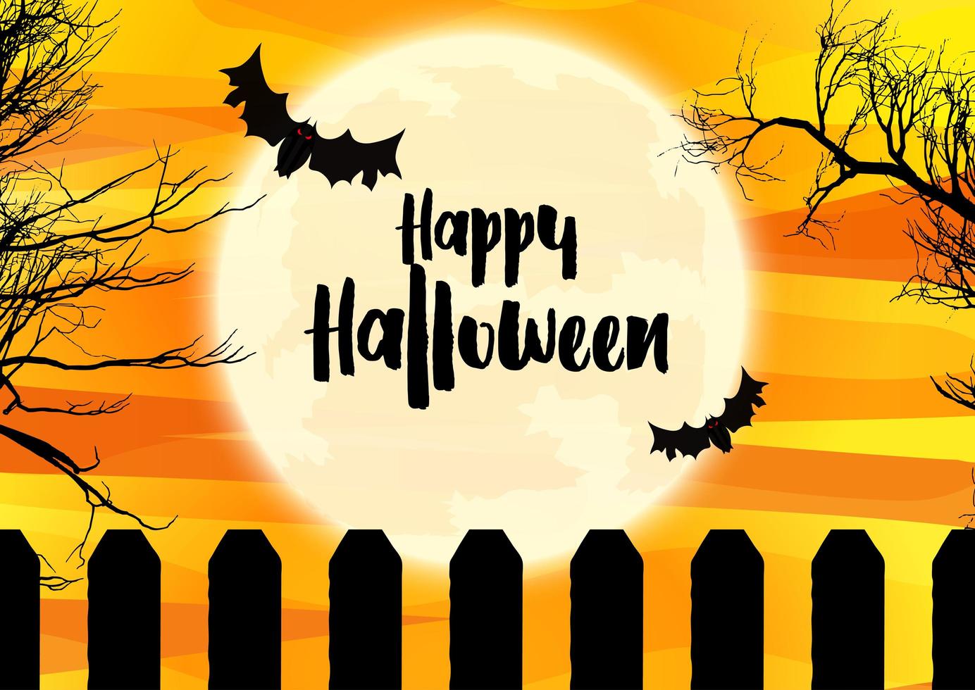 espeluznante paisaje de halloween vector