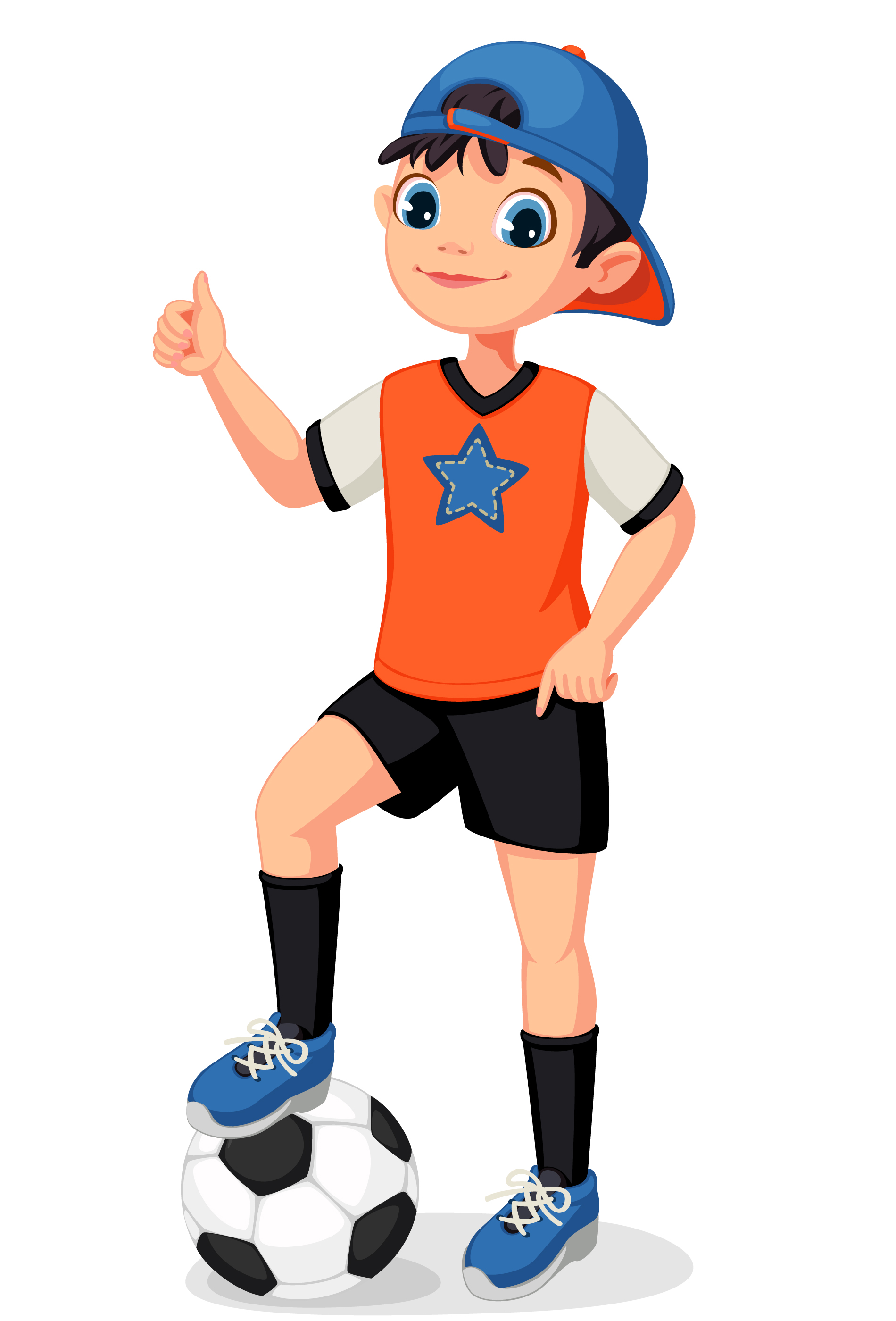 menino jovem jogador de futebol Download de Vetor