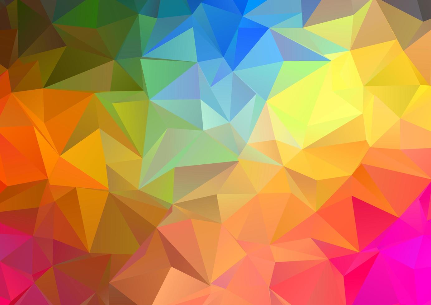 Rainbow colored low poly abstract background vector