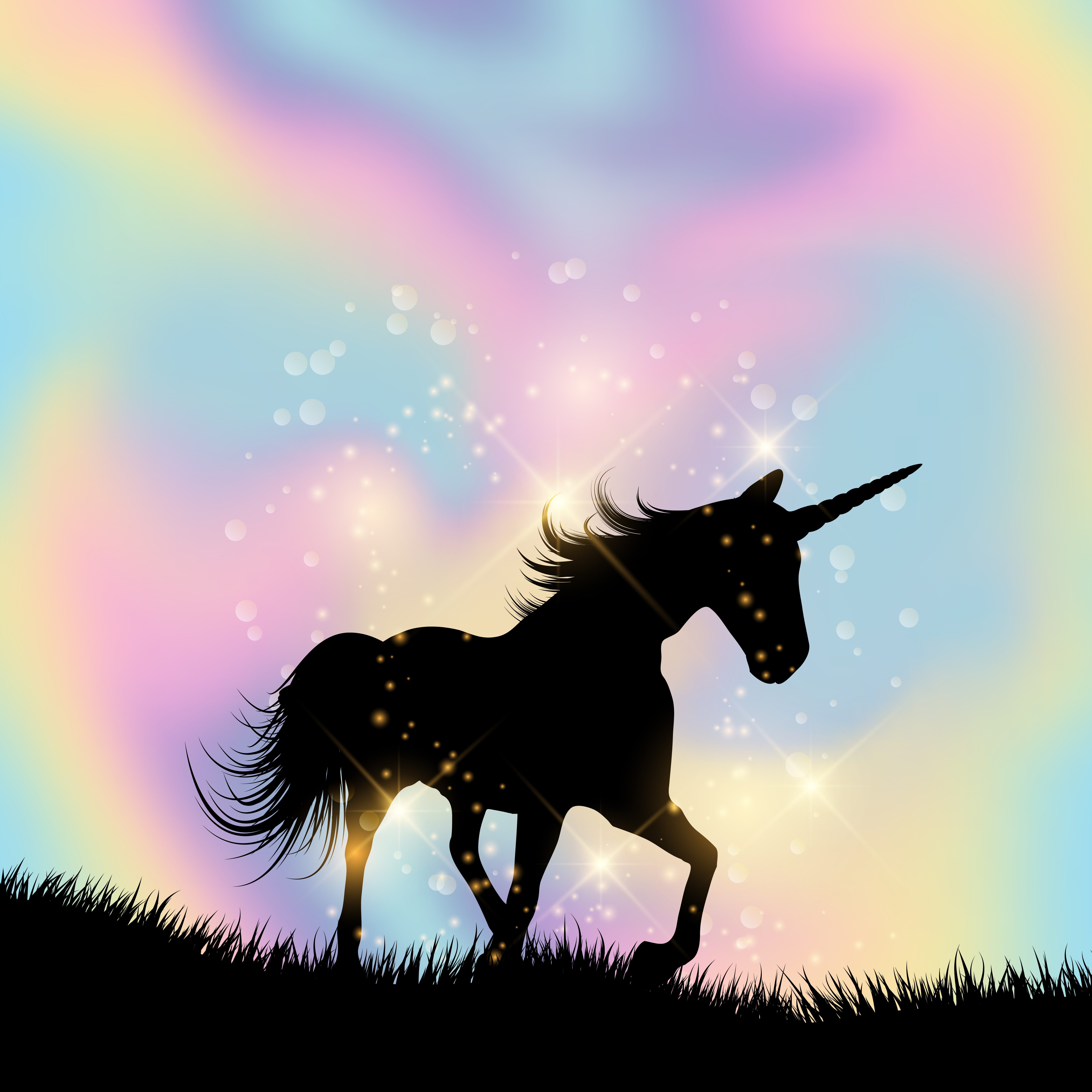 Unicorn themed hologram gradient background 1307892 Vector Art at Vecteezy