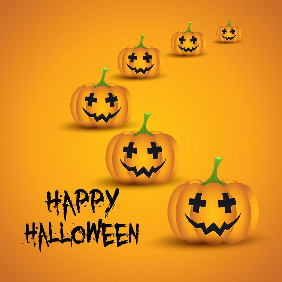 Halloween pumpkin background vector