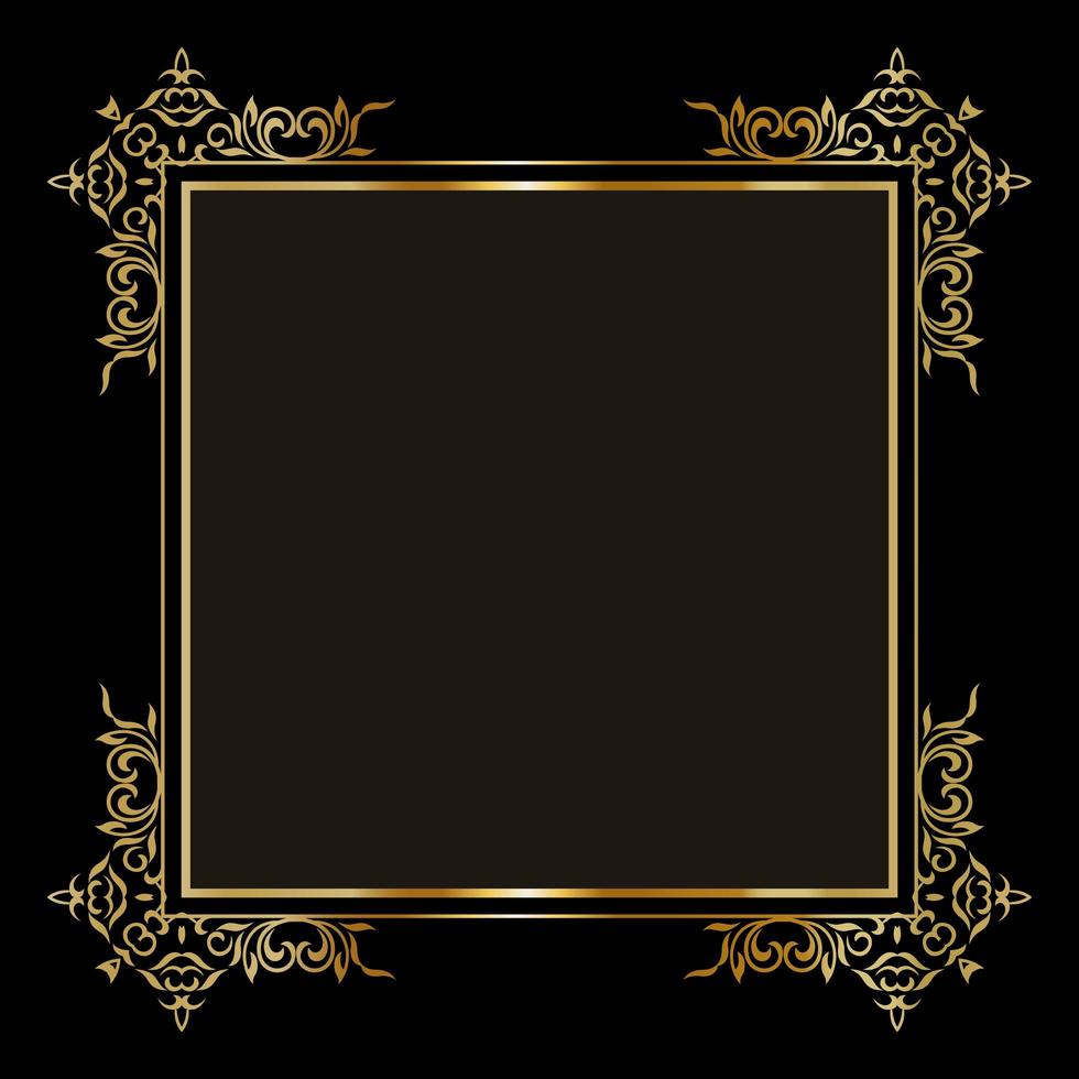 Elegant background with decorative gold border vector