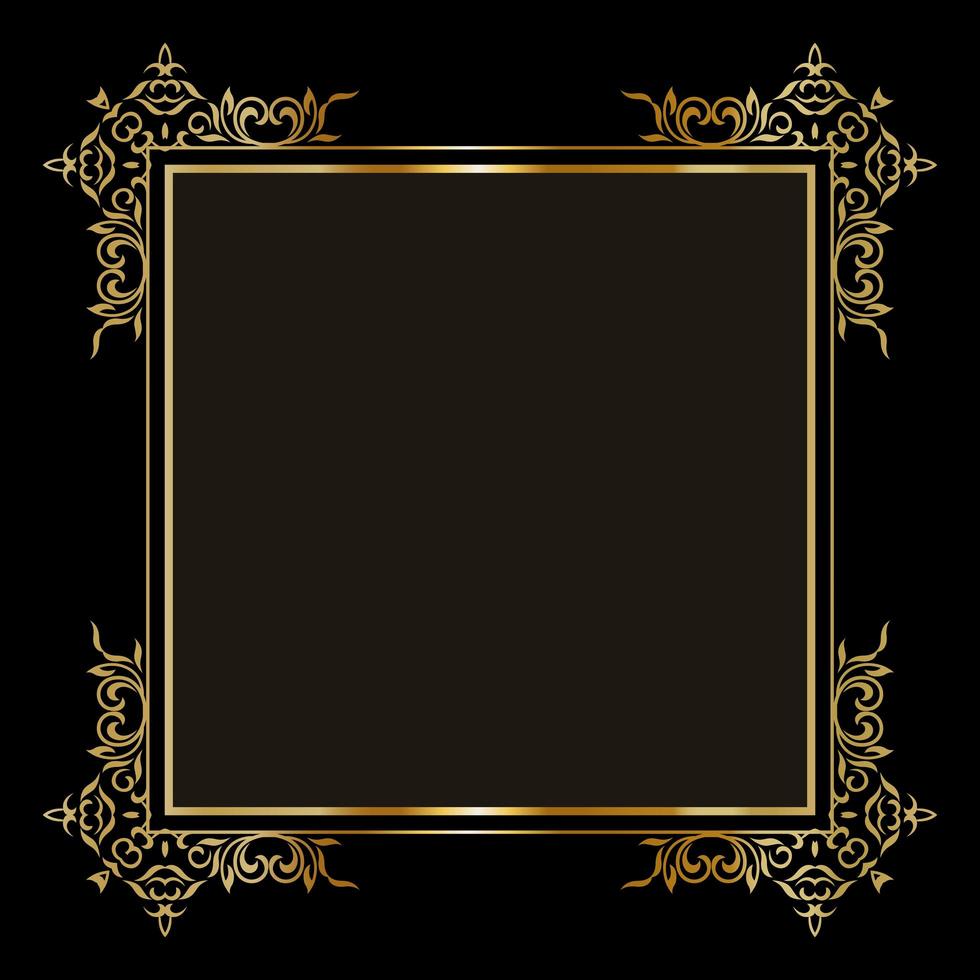 fondo elegante con borde dorado decorativo vector