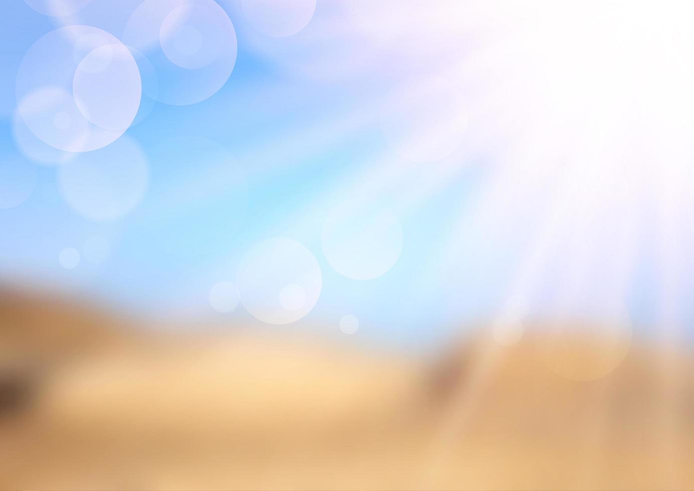 De-focused summer landscape background vector