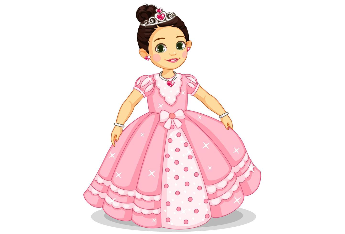 Beautiful little princess vector