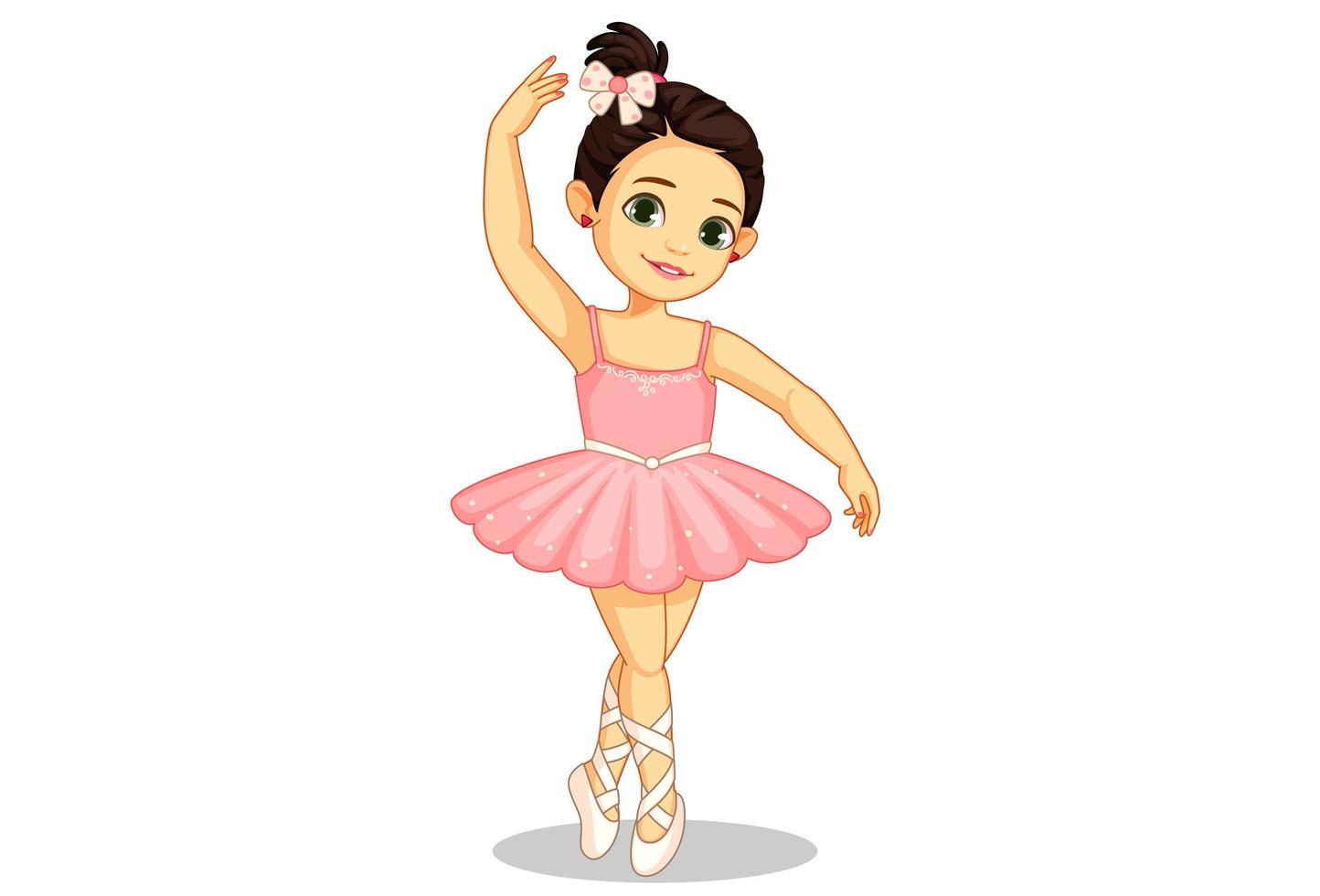 Beautiful little ballerina in ballet vector