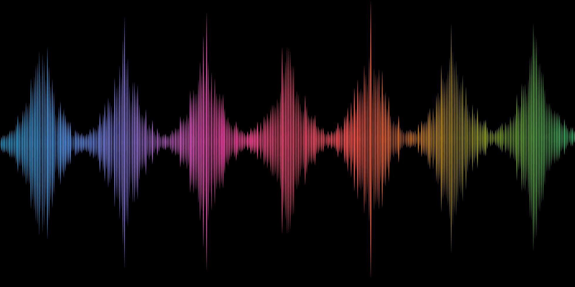 Abstract sound waves background vector