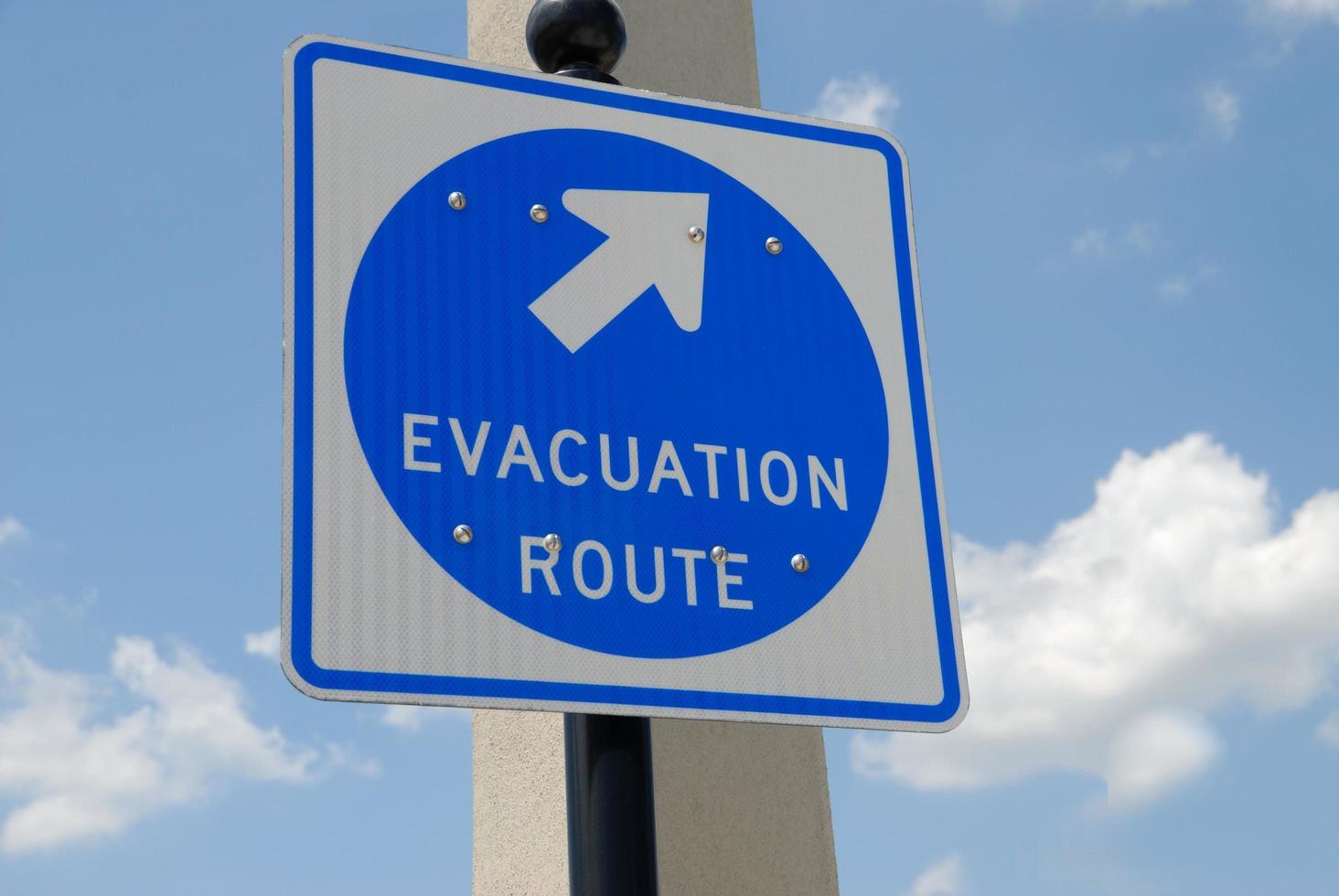 Evacuation route sign photo