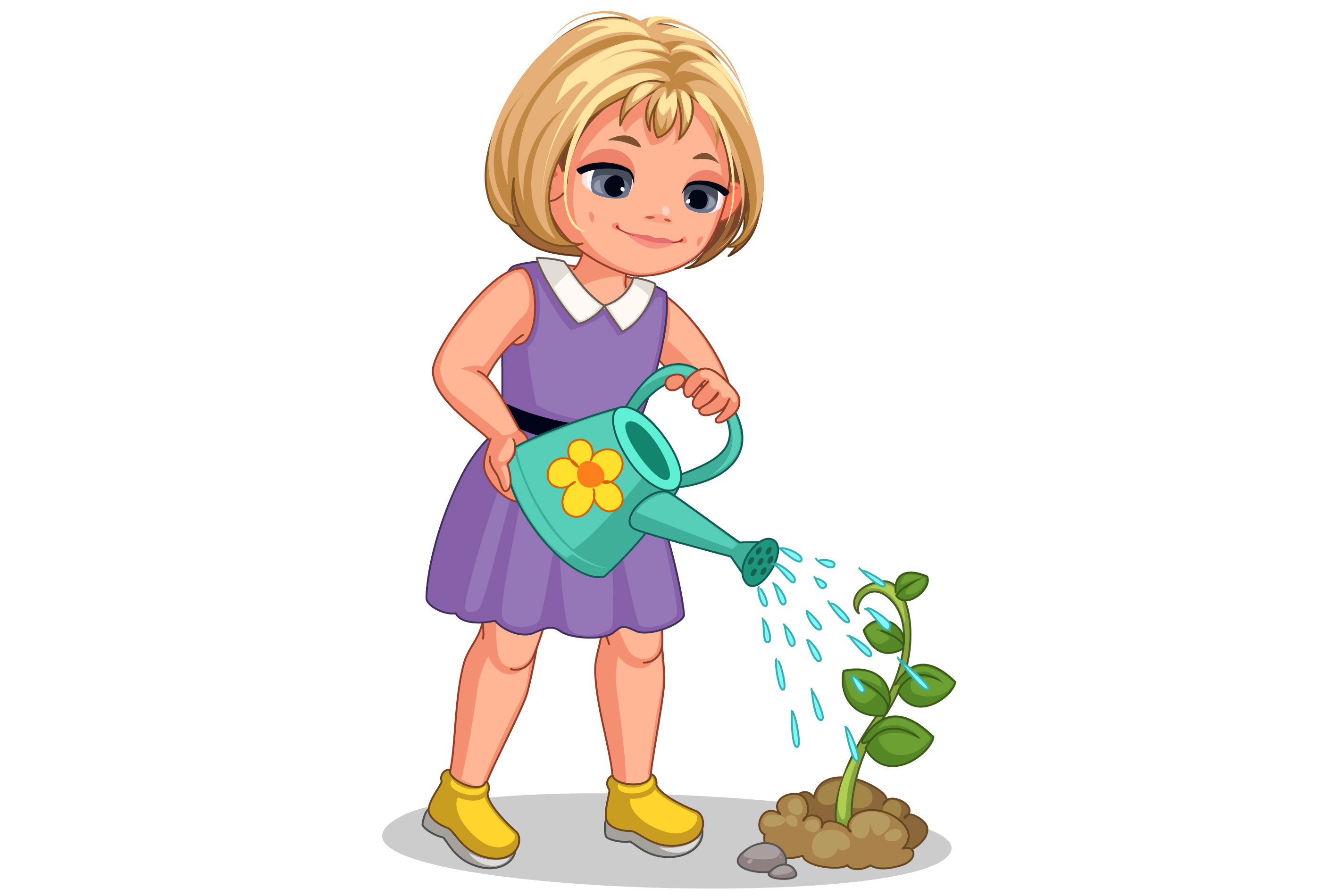 Cute Little Girl Watering The Plant Download Free Vectors Clipart Graphics Vector Art Watering plants vector clipart and illustrations (78,932). cute little girl watering the plant