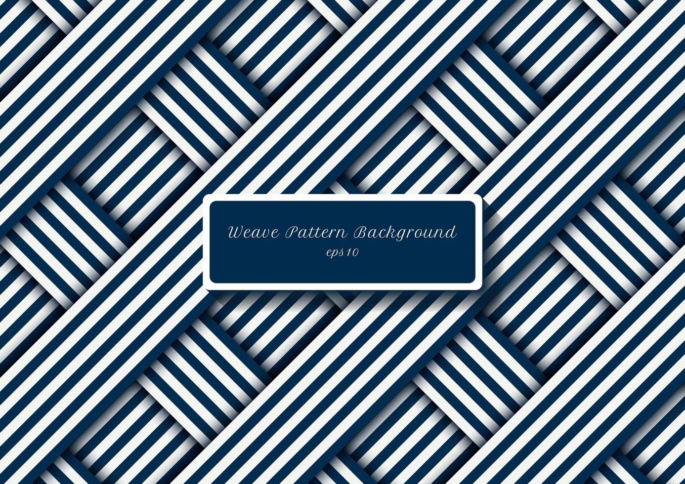 Abstract blue and white diagonal stripes lines weave pattern vector