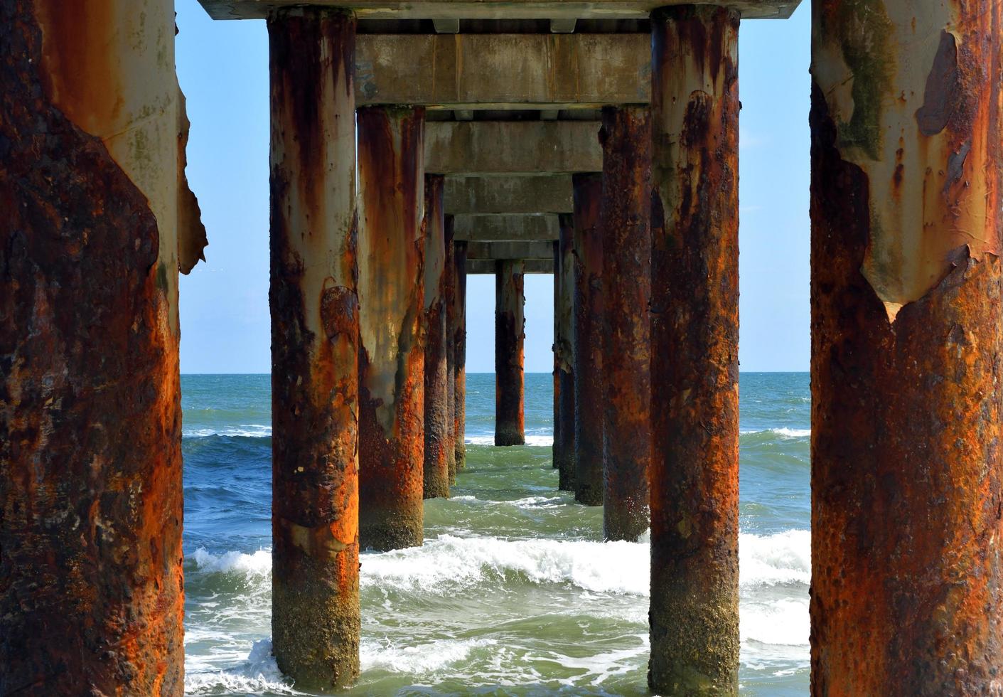 Under a fishing pier photo