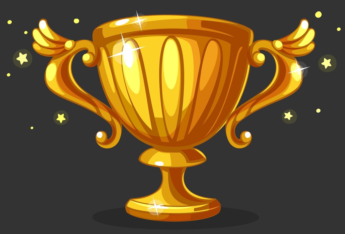 Champion golden trophy cup vector