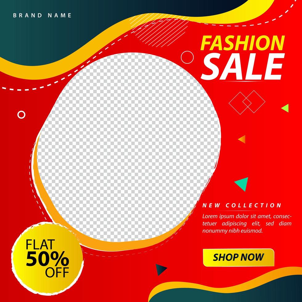 New Fashion Sale Social Media Post Design vector