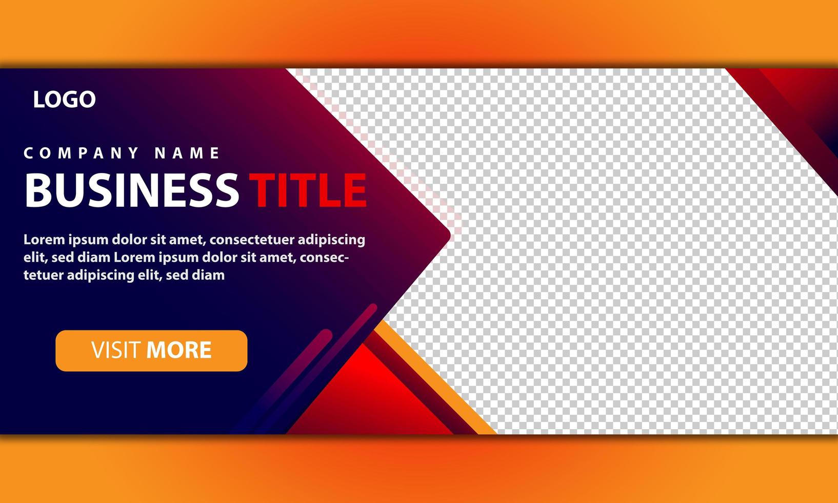 Gradient web banner template for corporate business vector