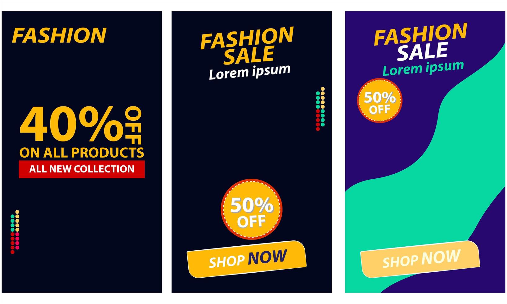 Social Media Story Post Layouts vector