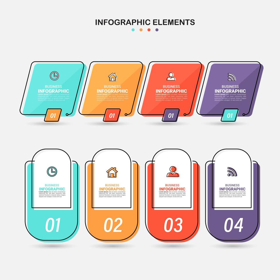 Infographics elements template set  vector