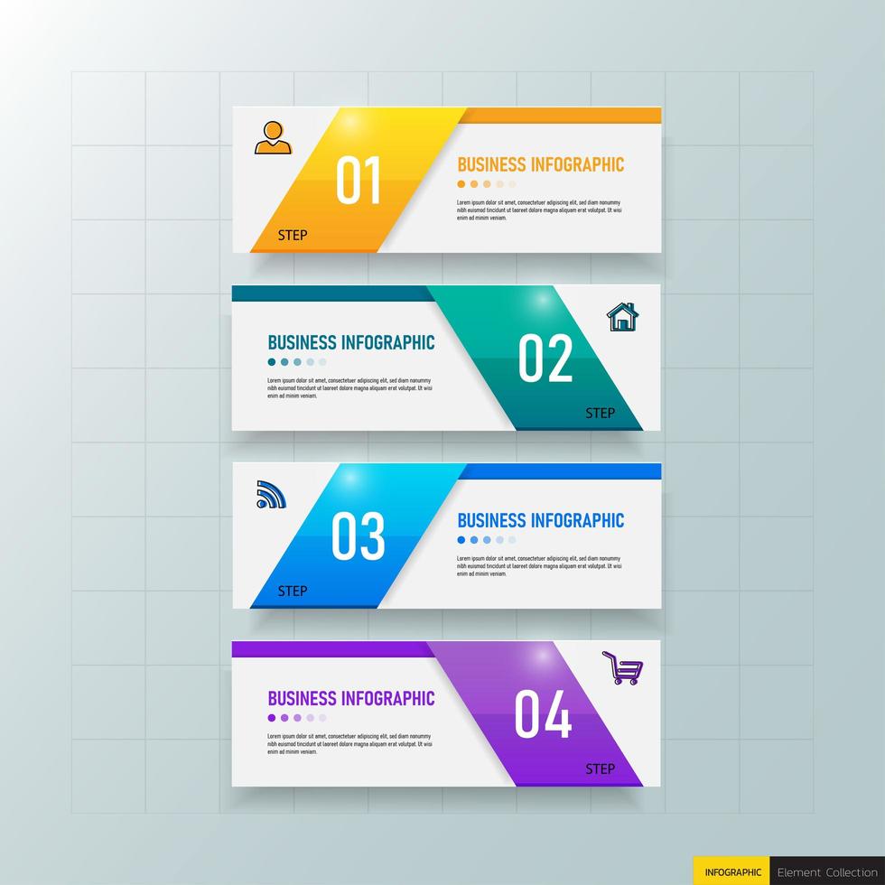 Business infographics banner template vector