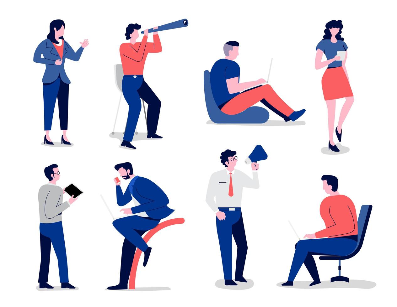 Business Character Set vector