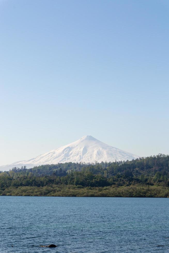 Villarica volcano from Villarica lake photo