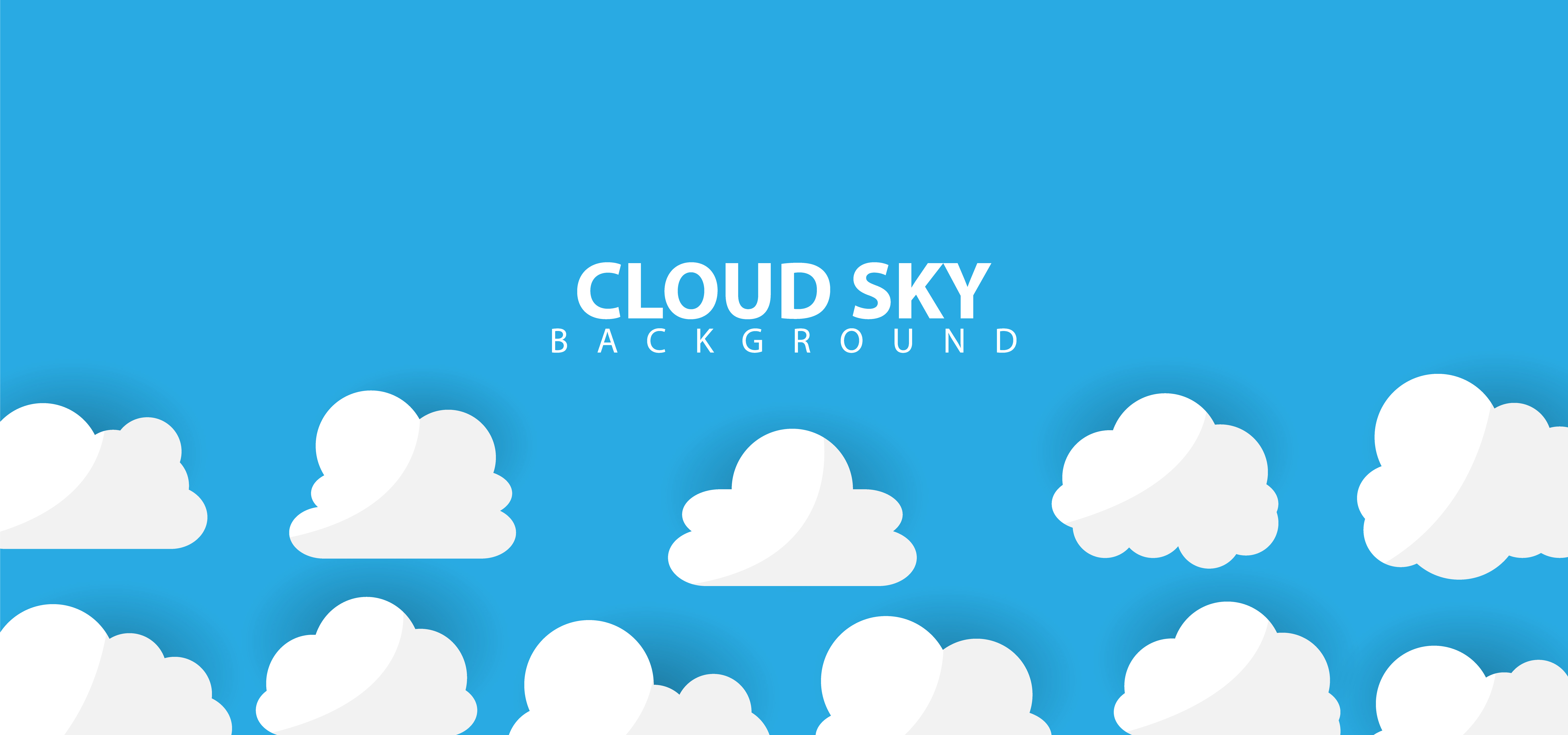 Comme Un Ciel Sans Nuage Mots Fléchés nuages de style dessin animé blanc sur bleu - Telecharger Vectoriel