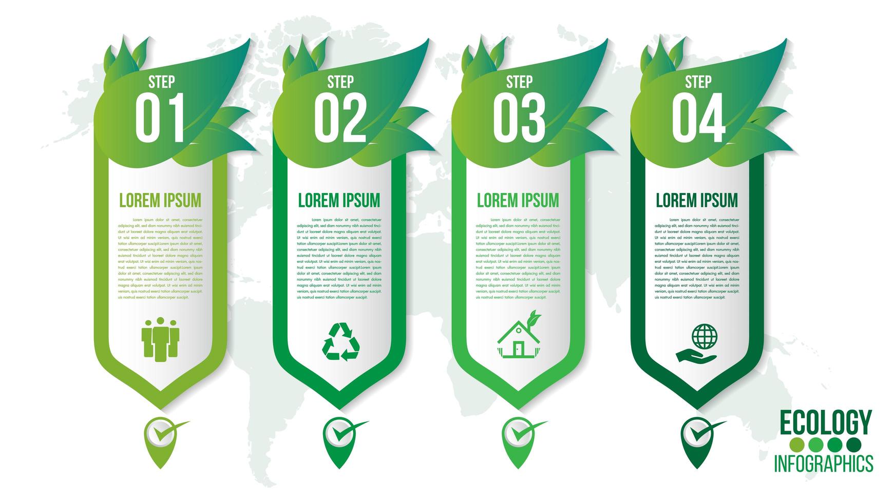 Ecology green friendly environment infographic vector