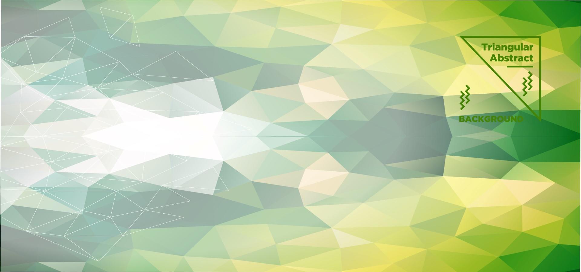 Green Triangular Polygonal Background vector