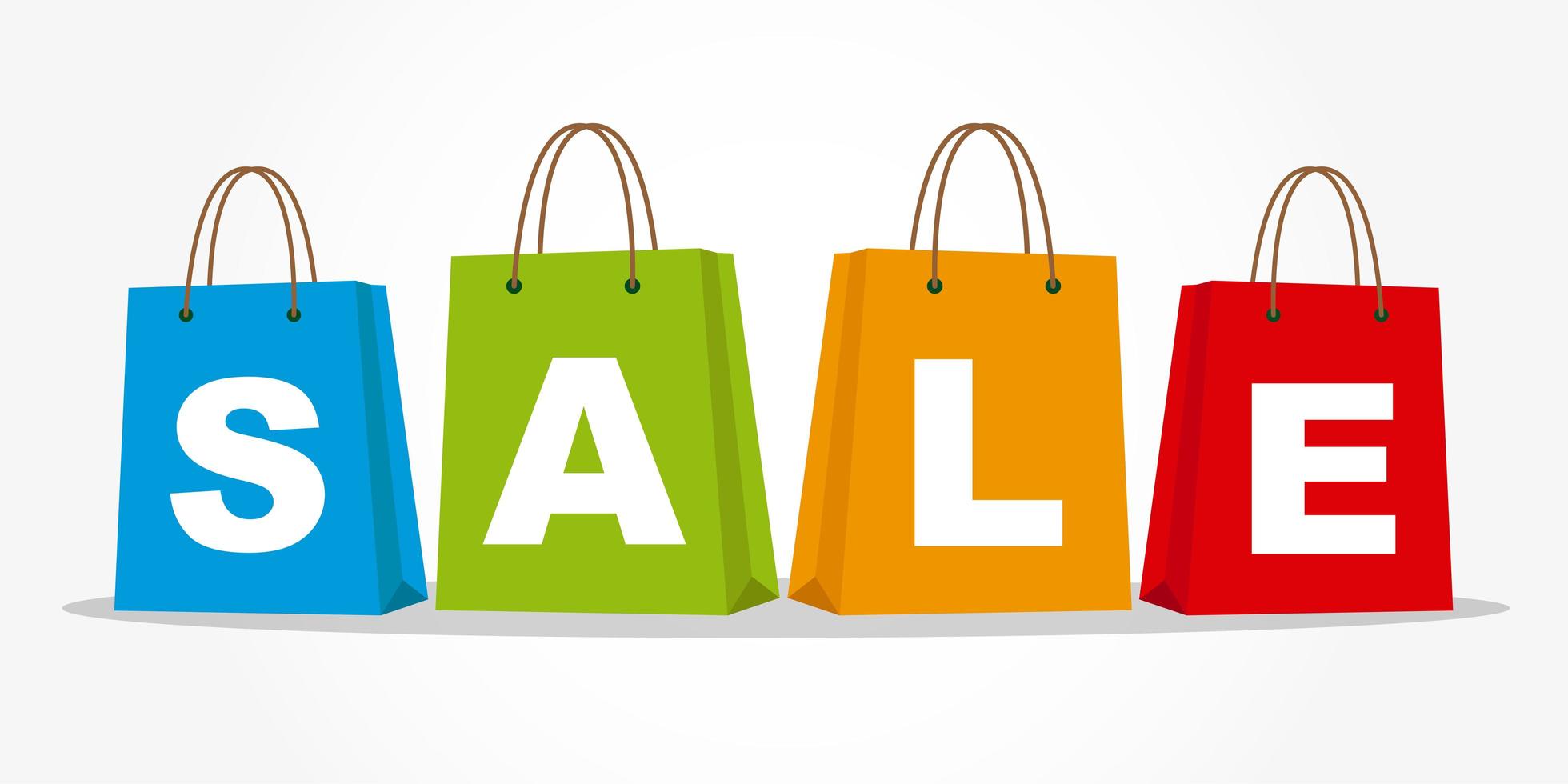 Shopping bags with SALE text vector