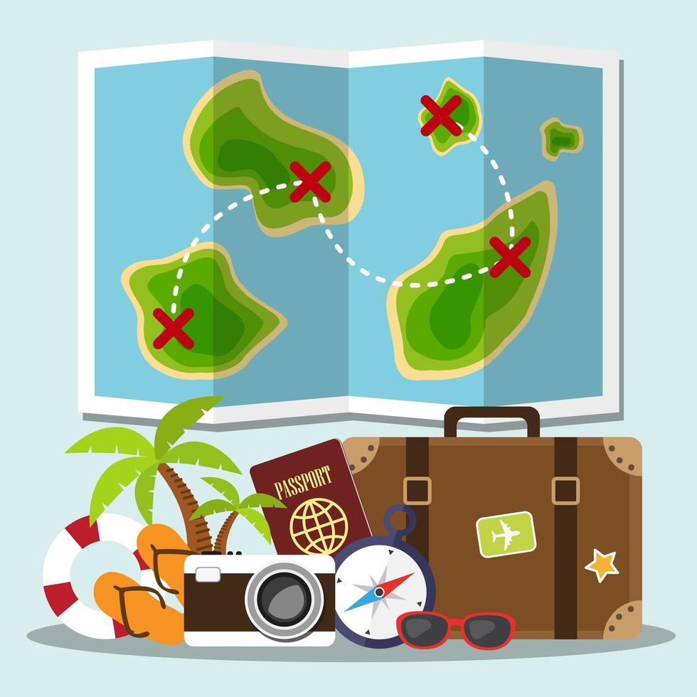 Planning travel concept vector